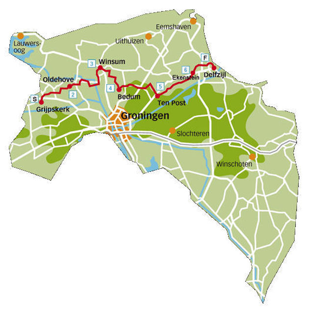 route Tocht om de Noord 2012